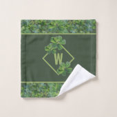 Tropisch Oerwoud verlaat Monogram Badhanddoek Set Bad Handdoek (Wasdoekje)