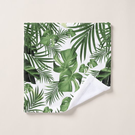 Tropisch Oerwoud verlaat Patroon #12 (Uitgave 2020 Bad Handdoek (Wasdoekje)