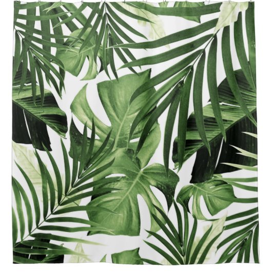 Tropisch Oerwoud verliest patroon #12 Douchegordijn (Voorkant)