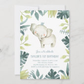 Tropisch Oerwoud vorige dag Baby Elephant Prince Kaart (Voorkant)