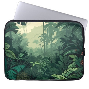 tropisch oerwoud weelderige exotische vegetatie na laptop sleeve