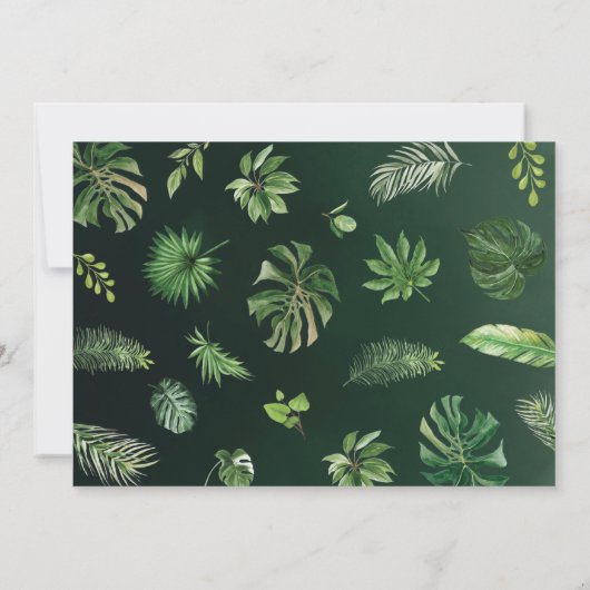 Tropisch Oerwoud Wild Safari Dierenjongen Baby sho Kaart (Achterkant)