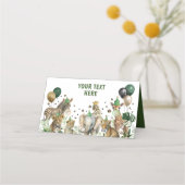 Tropisch Oerwoud Wild Safari Feestdieren Verjaarda Plaatskaartje (Voorkant)