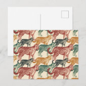 tropisch Oerwoud Wilde Stalking Leopard Aankondigingskaart (Voorkant / Achterkant)