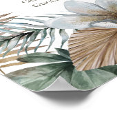 Tropisch Oerwoud Zitting Grafiek | Elegante douche Poster (Hoek)