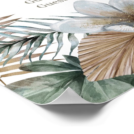 Tropisch Oerwoud Zitting Grafiek | Elegante douche Poster (Hoek)