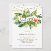 Tropisch oerwoud, zoet 16-partijenuitnodiging kaart (Voorkant)