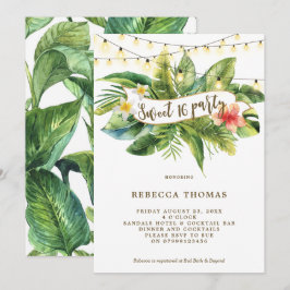 Tropisch oerwoud, zoet 16-partijenuitnodiging kaart