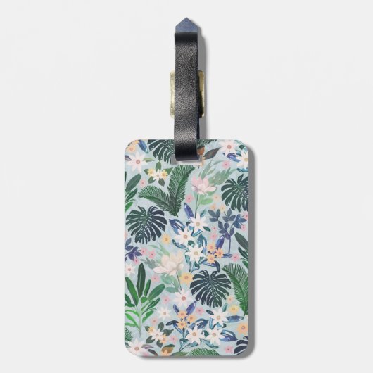 Tropisch oliefabriek bagagelabel (Achterkant verticaal)