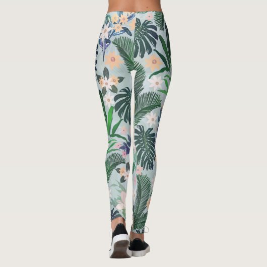 Tropisch oliefabriek leggings (Achterkant)