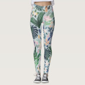 Tropisch oliefabriek leggings (Voorkant)