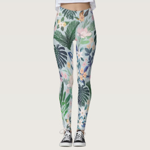 Tropisch oliefabriek leggings