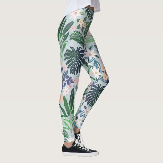 Tropisch oliefabriek leggings (Rechts)