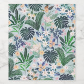 Tropisch oliefabriek wijn etiket (Enkel label)