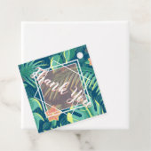 Tropisch oliepatroon op maat bedankjes labels (In situ)