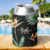 Tropisch olievalk Monogram Script Gold Black Blikjeskoeler