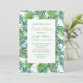 Tropisch olievlekken flespatroon met botanische bl kaart (Staand voorkant)