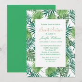 Tropisch olievlekken flespatroon met botanische bl kaart (Voorkant / Achterkant)