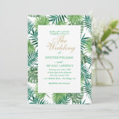 Tropisch olievlekken flespatroon met botanische bl kaart (Staand voorkant)