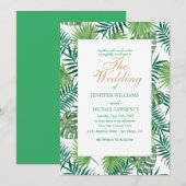 Tropisch olievlekken flespatroon met botanische bl kaart (Voorkant / Achterkant)