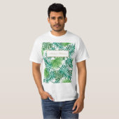 Tropisch olievlekken flespatroon met botanische bl t-shirt (Voorkant volledig)