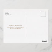 Tropisch olievoud Gold Weddenschap bespaart onze d Folie Uitnodiging Briefkaart (Achterkant)