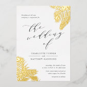 Tropisch olievraaggoud folie uitnodiging (Voorkant)