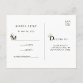 Tropisch olievraaghuwelijk RSVP Uitnodiging Briefkaart (Achterkant)