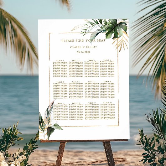 Tropisch olievrije gouden weddenschappen poster