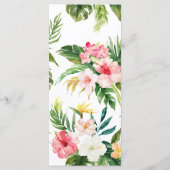 Tropisch Olifant Meisje Baby Shower Menukaart (Achterkant)