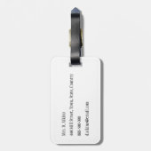 Tropisch onbewoond bagagelabel (Achterkant verticaal)