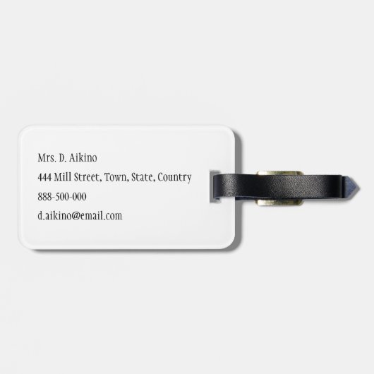 Tropisch onbewoond bagagelabel (Achterkant horizontaal)