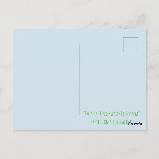 Tropisch onderwaterecosysteem briefkaart (Achterkant)