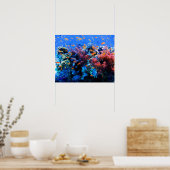 Tropisch onderwaterecosysteem poster (Keuken)