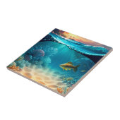 Tropisch onderwaterlandschap tegeltje (Zijkant)