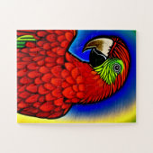Tropisch onderzoek: Abstract trillende papegaaiwer Legpuzzel (Horizontaal)