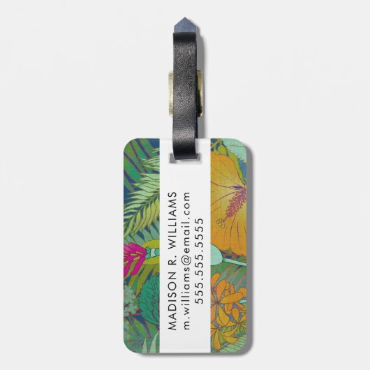 Tropisch onderzoek II Bagagelabel (Achterkant verticaal)