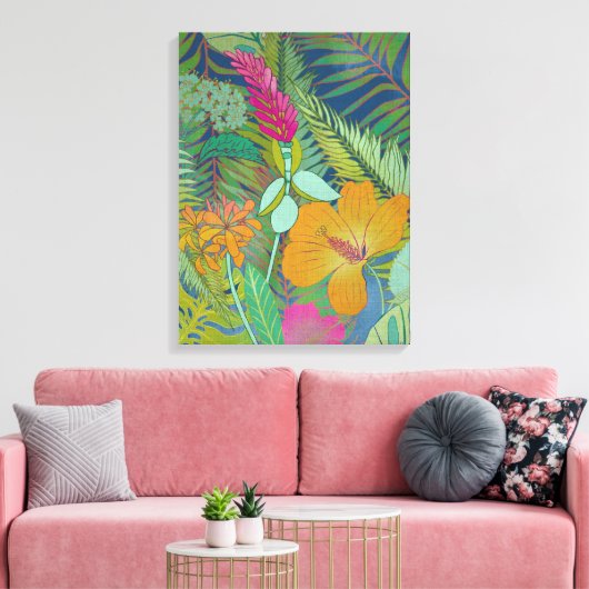 Tropisch onderzoek II Canvas Afdruk (Insitu (Woonkamer))