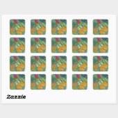 Tropisch onderzoek II Vierkante Sticker (Vel)