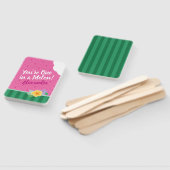 Tropisch "One in A Melon" roze en groene watermelo Handwaaier (Niet-gemonteerd)