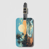 Tropisch ontsnappen bagagelabel (Voorkant (verticaal))