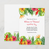 Tropisch Ontsnappen Bewaar De Datum Aankondiging (Voorkant / Achterkant)