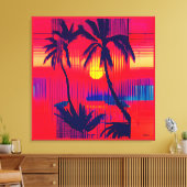 Tropisch ontsnappingsfantasie canvas afdruk (Insitu (Woonkamer))