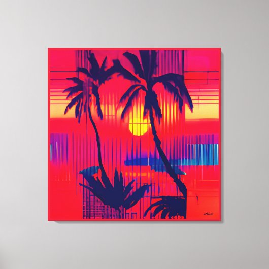 Tropisch ontsnappingsfantasie canvas afdruk (Voorkant)