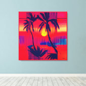 Tropisch ontsnappingsfantasie canvas afdruk (Insitu (Houten vloer))