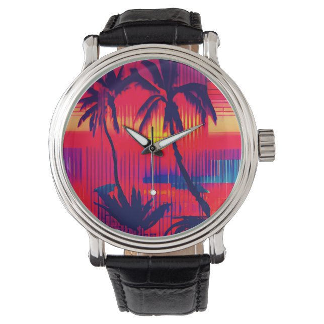 Tropisch ontsnappingsfantasie horloge (Voorkant)