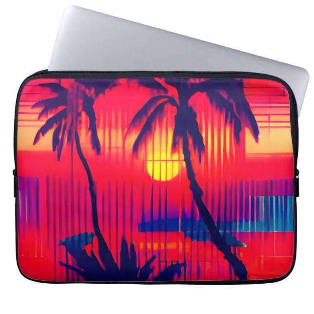 Tropisch Ontsnappingsfantasie Laptop Sleeve (Voorkant)