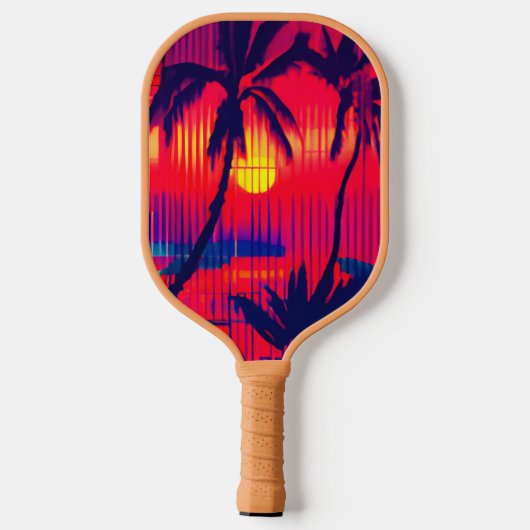 Tropisch ontsnappingsfantasie pickleball paddle (Achterkant)