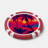 Tropisch ontsnappingsfantasie poker chips (Enkel)