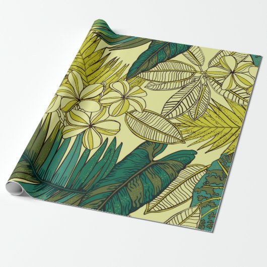 tropisch ontwerp. Koelbedekking Cadeaupapier (Uitgerold)